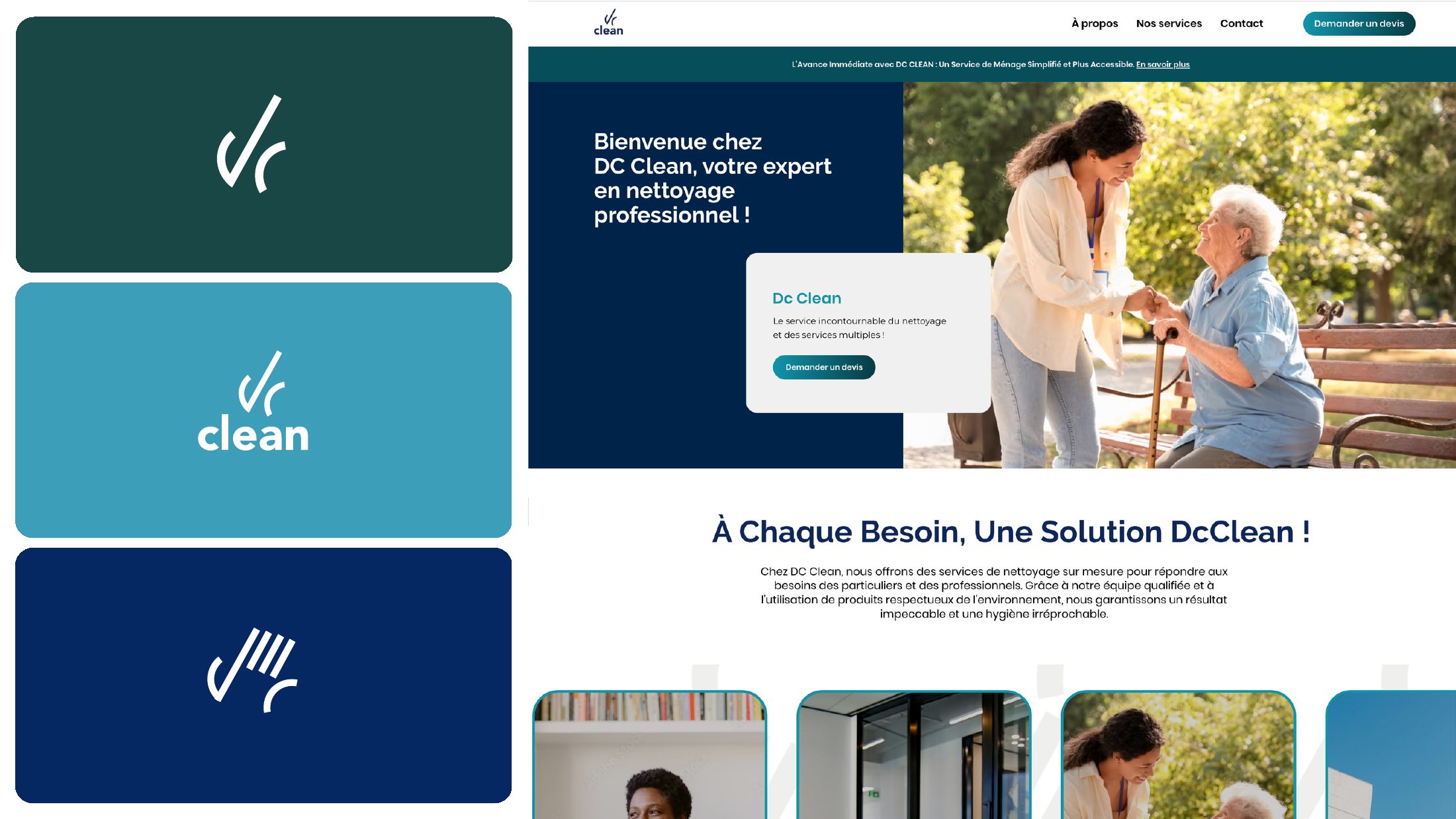 DC Clean — Charte graphique, carte de visite & site vitrine
