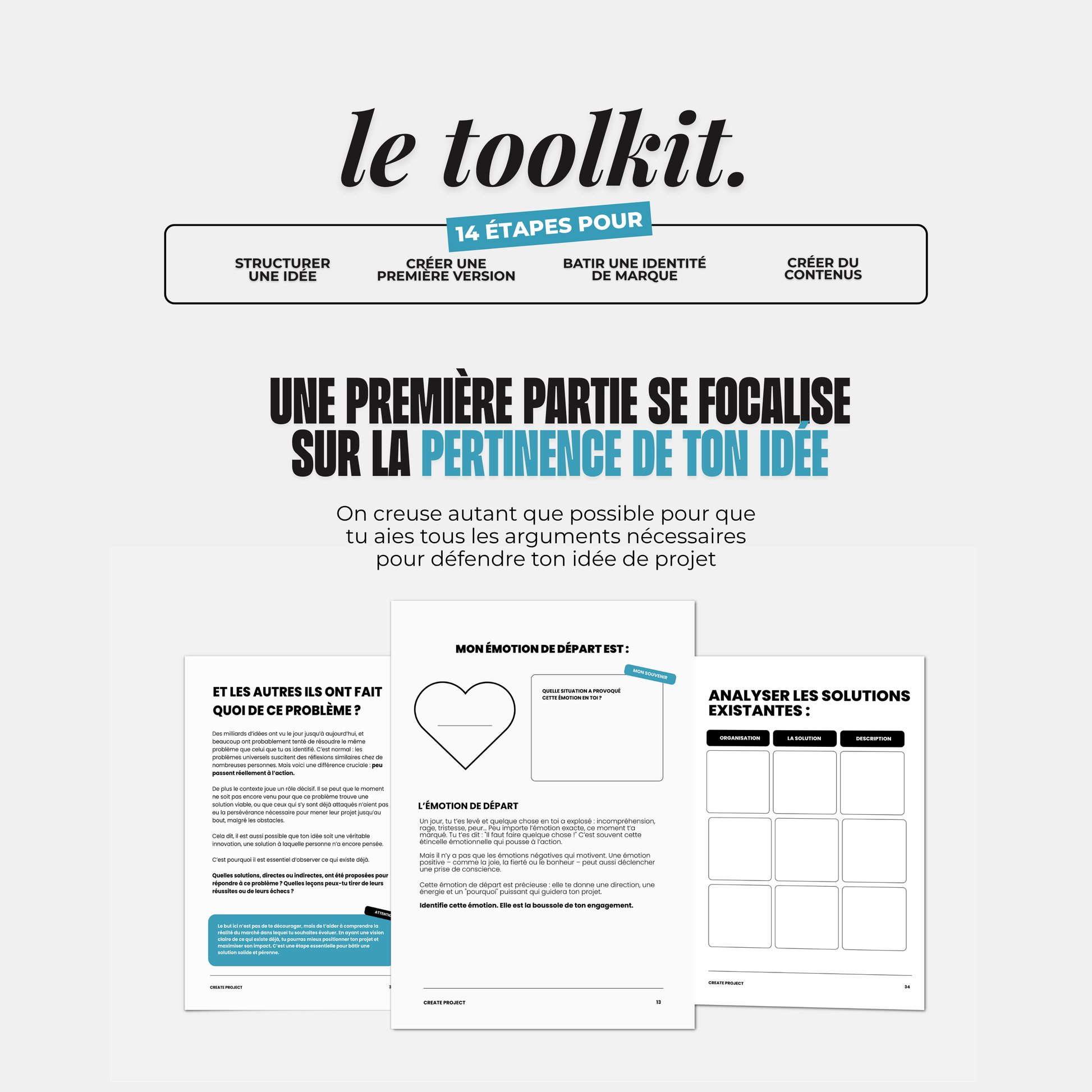 CREATE PROJECT – Le toolkit pour donner vie à une idée !