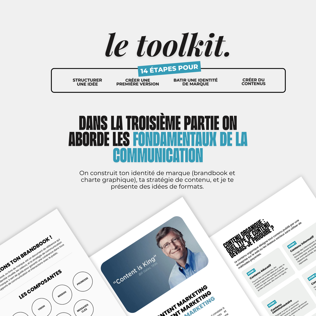 CREATE PROJECT – Le toolkit pour donner vie à une idée !